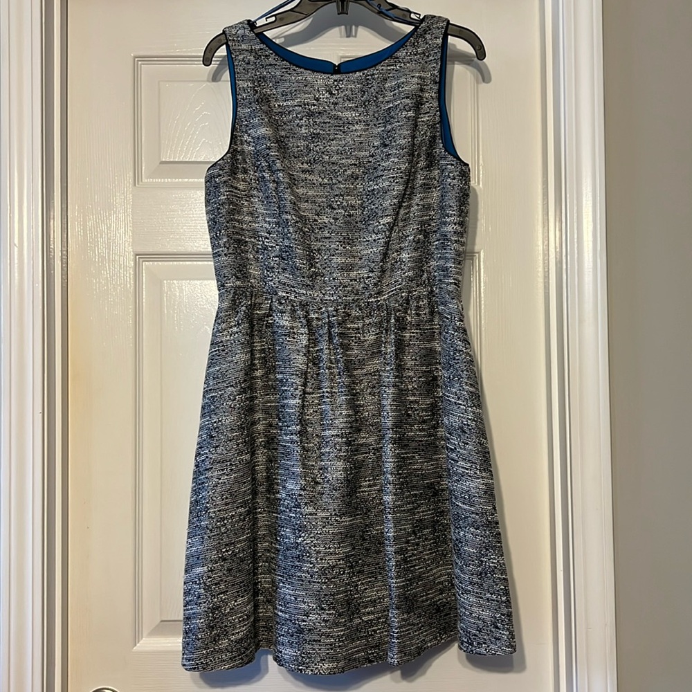 Jessica Simpson Black-White Metallic Dress